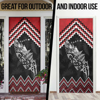New Zealand Christmas Taniko Poutama Door Cover Mountainscape Maori Fern - Polynesian Pride