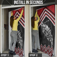 New Zealand Christmas Taniko Poutama Door Cover Mountainscape Maori Fern - Polynesian Pride