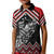 New Zealand Christmas Taniko Poutama Kid Polo Shirt Mountainscape Maori Fern - Polynesian Pride