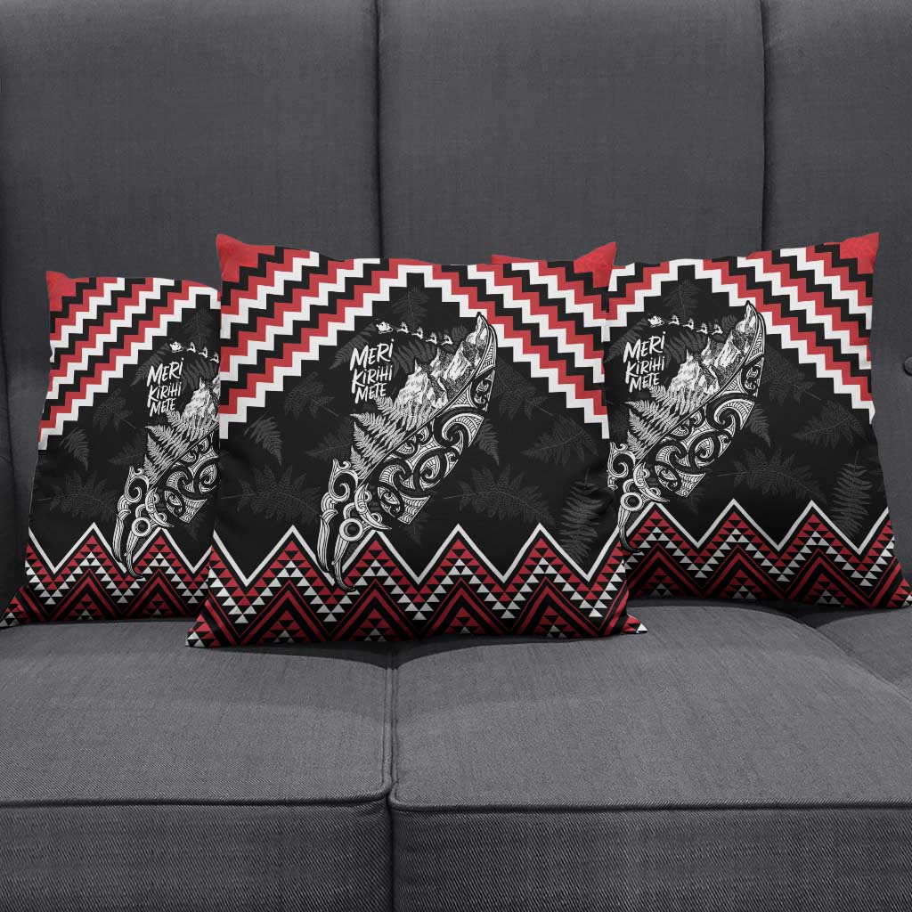 New Zealand Christmas Taniko Poutama Pillow Cover Mountainscape Maori Fern LT7 - Polynesian Pride