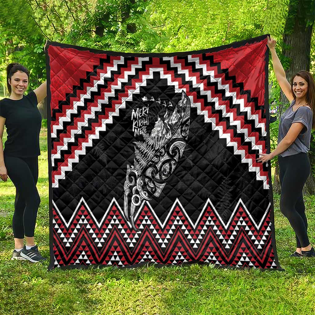 New Zealand Christmas Taniko Poutama Quilt Mountainscape Maori Fern - Polynesian Pride