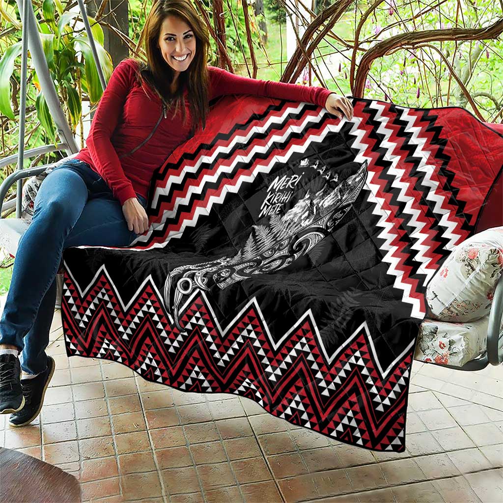 New Zealand Christmas Taniko Poutama Quilt Mountainscape Maori Fern - Polynesian Pride