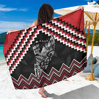 New Zealand Christmas Taniko Poutama Sarong Mountainscape Maori Fern LT7 One Size 44 x 66 inches Black - Polynesian Pride