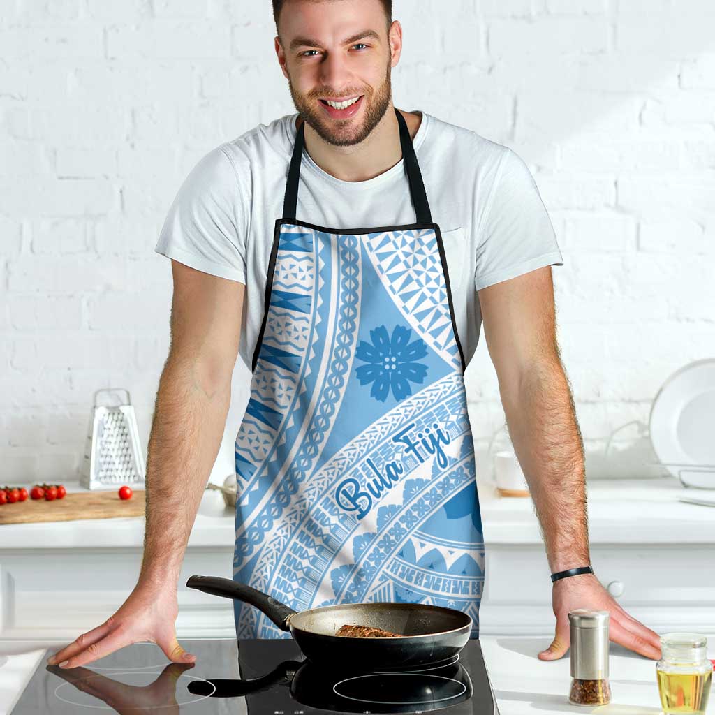 Bula Fiji Classic Masi Tapa Apron Turquoise - Polynesian Pride