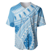 Bula Fiji Classic Masi Tapa Baseball Jersey Turquoise LT7 Turquoise - Polynesian Pride