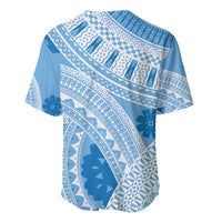 Bula Fiji Classic Masi Tapa Baseball Jersey Turquoise LT7 - Polynesian Pride