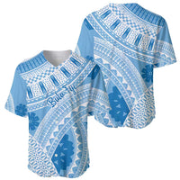 Bula Fiji Classic Masi Tapa Baseball Jersey Turquoise LT7 - Polynesian Pride