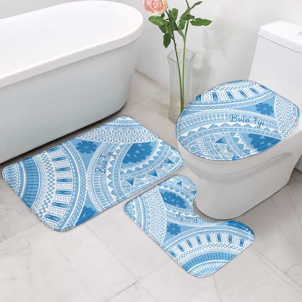 Bula Fiji Classic Masi Tapa Bathroom Set Turquoise - Polynesian Pride