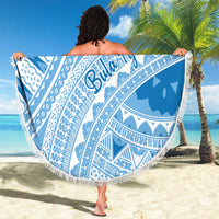 Bula Fiji Classic Masi Tapa Beach Blanket Turquoise LT7 - Polynesian Pride