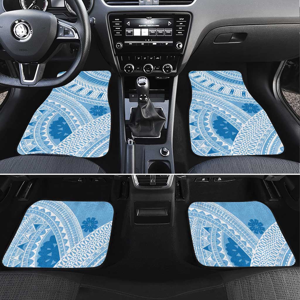 Bula Fiji Classic Masi Tapa Car Mats Turquoise - Polynesian Pride