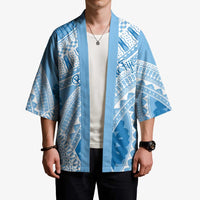 Bula Fiji Classic Masi Tapa Kimono Turquoise - Polynesian Pride