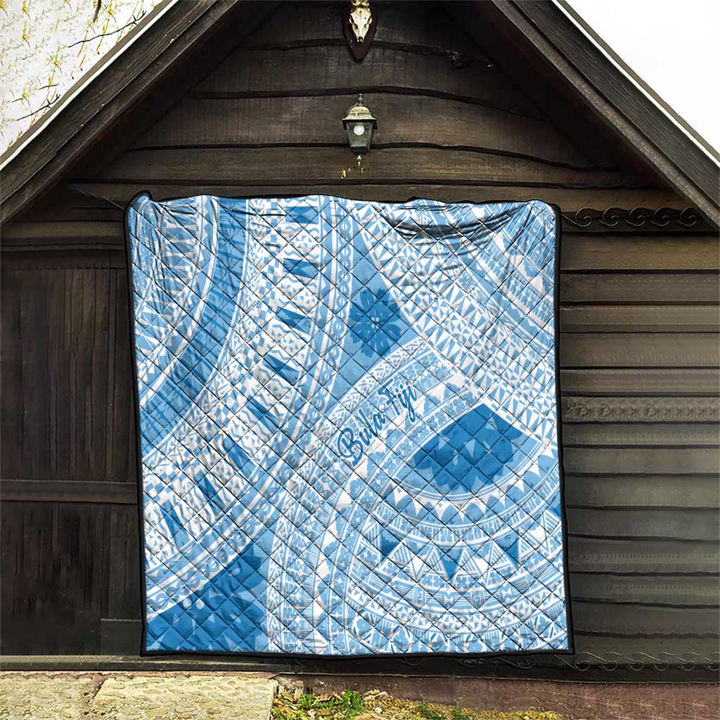 Bula Fiji Classic Masi Tapa Quilt Turquoise - Polynesian Pride