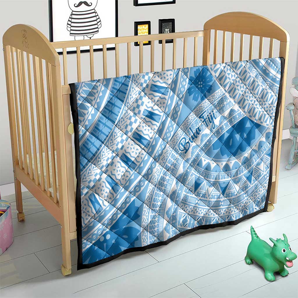 Bula Fiji Classic Masi Tapa Quilt Turquoise - Polynesian Pride