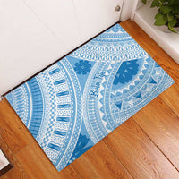 Bula Fiji Classic Masi Tapa Rubber Doormat Turquoise - Polynesian Pride