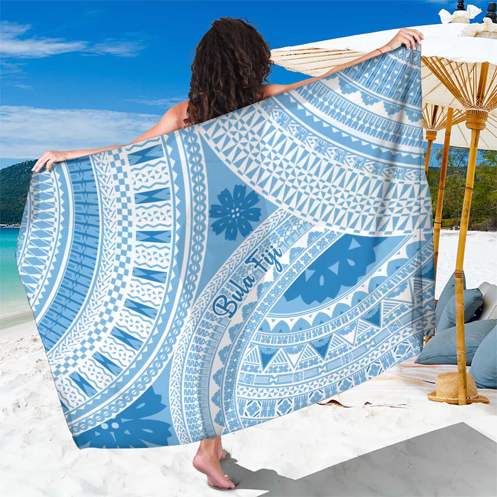 Bula Fiji Classic Masi Tapa Sarong Turquoise LT7 One Size 44 x 66 inches Turquoise - Polynesian Pride
