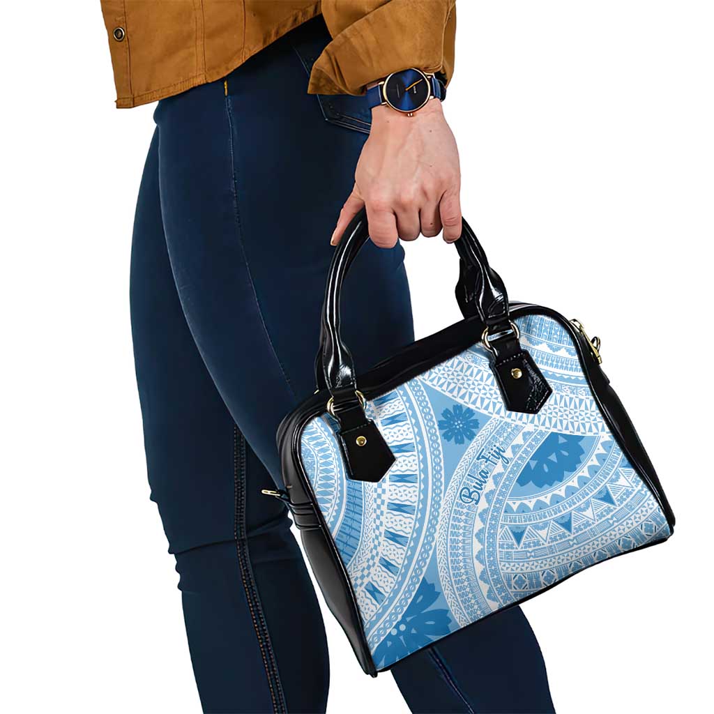Bula Fiji Classic Masi Tapa Shoulder Handbag Turquoise - Polynesian Pride