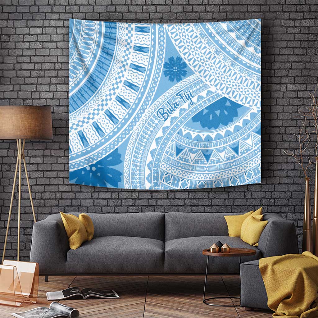 Bula Fiji Classic Masi Tapa Tapestry Turquoise LT7 Turquoise - Polynesian Pride