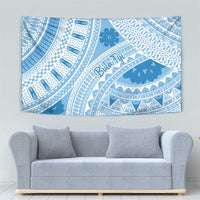Bula Fiji Classic Masi Tapa Tapestry Turquoise LT7 - Polynesian Pride
