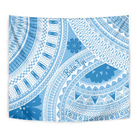 Bula Fiji Classic Masi Tapa Tapestry Turquoise LT7 - Polynesian Pride