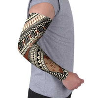 Bula Fiji Classic Masi Tapa Arm Sleeves Vintage Brown - Polynesian Pride