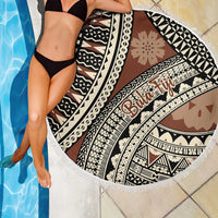 Bula Fiji Classic Masi Tapa Beach Blanket Vintage Brown LT7 - Polynesian Pride