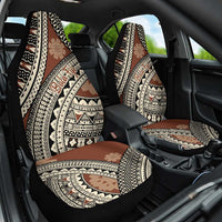 Bula Fiji Classic Masi Tapa Car Seat Cover Vintage Brown - Polynesian Pride