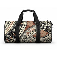 Bula Fiji Classic Masi Tapa Duffle Bag Vintage Brown