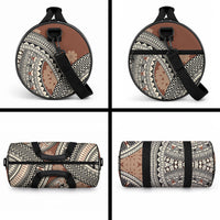 Bula Fiji Classic Masi Tapa Duffle Bag Vintage Brown