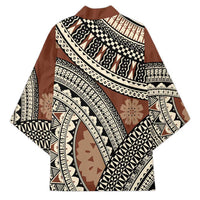 Bula Fiji Classic Masi Tapa Kimono Vintage Brown - Polynesian Pride