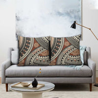 Bula Fiji Classic Masi Tapa Pillow Cover Vintage Brown LT7 - Polynesian Pride