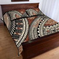Bula Fiji Classic Masi Tapa Quilt Bed Set Vintage Brown - Polynesian Pride
