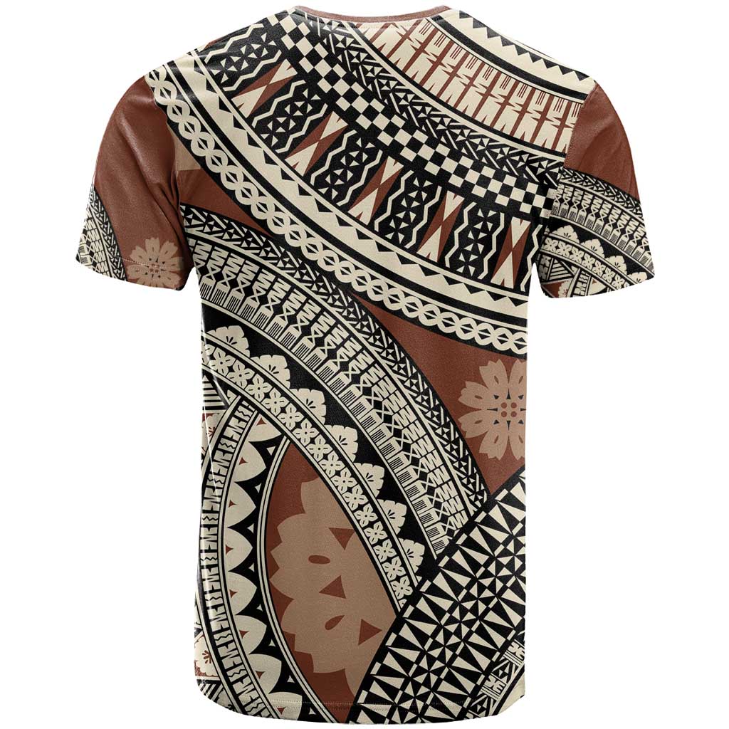 Bula Fiji Classic Masi Tapa T Shirt Vintage Brown - Polynesian Pride