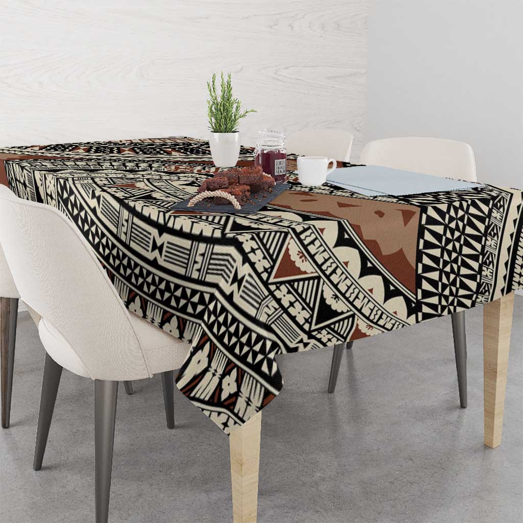 Bula Fiji Classic Masi Tapa Tablecloth Vintage Brown LT7 - Polynesian Pride