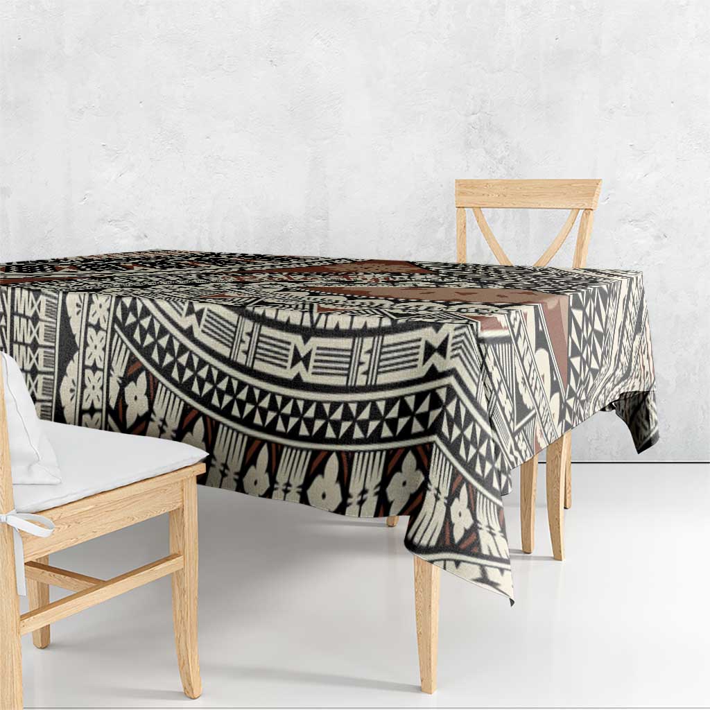 Bula Fiji Classic Masi Tapa Tablecloth Vintage Brown LT7 - Polynesian Pride