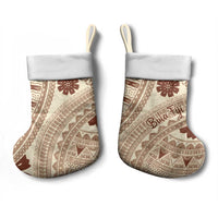 Bula Fiji Classic Masi Tapa Christmas Stocking Vintage Beige LT7 - Polynesian Pride