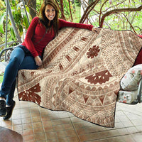 Bula Fiji Classic Masi Tapa Quilt Vintage Beige - Polynesian Pride