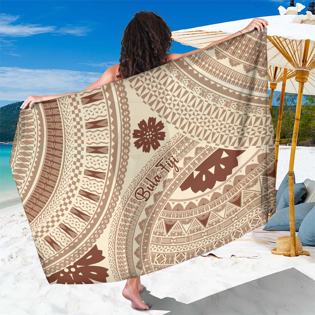 Bula Fiji Classic Masi Tapa Sarong Vintage Beige - Polynesian Pride