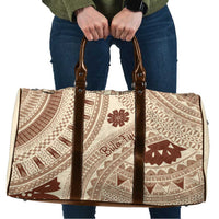 Bula Fiji Classic Masi Tapa Travel Bag Vintage Beige - Polynesian Pride