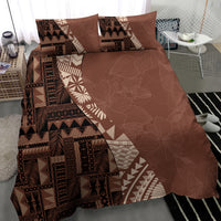 Bula Fiji Bedding Set Tribal Masi Tapa - Brown LT7 - Polynesian Pride