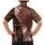 Bula Fiji Family Matching Mermaid Dress and Hawaiian Shirt Tribal Masi Tapa - Brown LT7 - Polynesian Pride