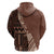 Bula Fiji Hoodie Tribal Masi Tapa - Brown LT7 - Polynesian Pride