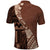 Bula Fiji Polo Shirt Tribal Masi Tapa - Brown LT7 - Polynesian Pride