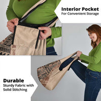 Bula Fiji Grocery Bag Tribal Masi Tapa - Beige