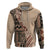 Bula Fiji Hoodie Tribal Masi Tapa - Beige LT7 Pullover Hoodie Beige - Polynesian Pride