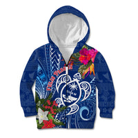 Guam Christmas Kid Hoodie Turtle Mix Tapa Felis Pasgua LT7 - Polynesian Pride