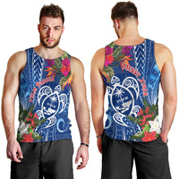 Guam Christmas Men Tank Top Turtle Mix Tapa Felis Pasgua LT7 - Polynesian Pride