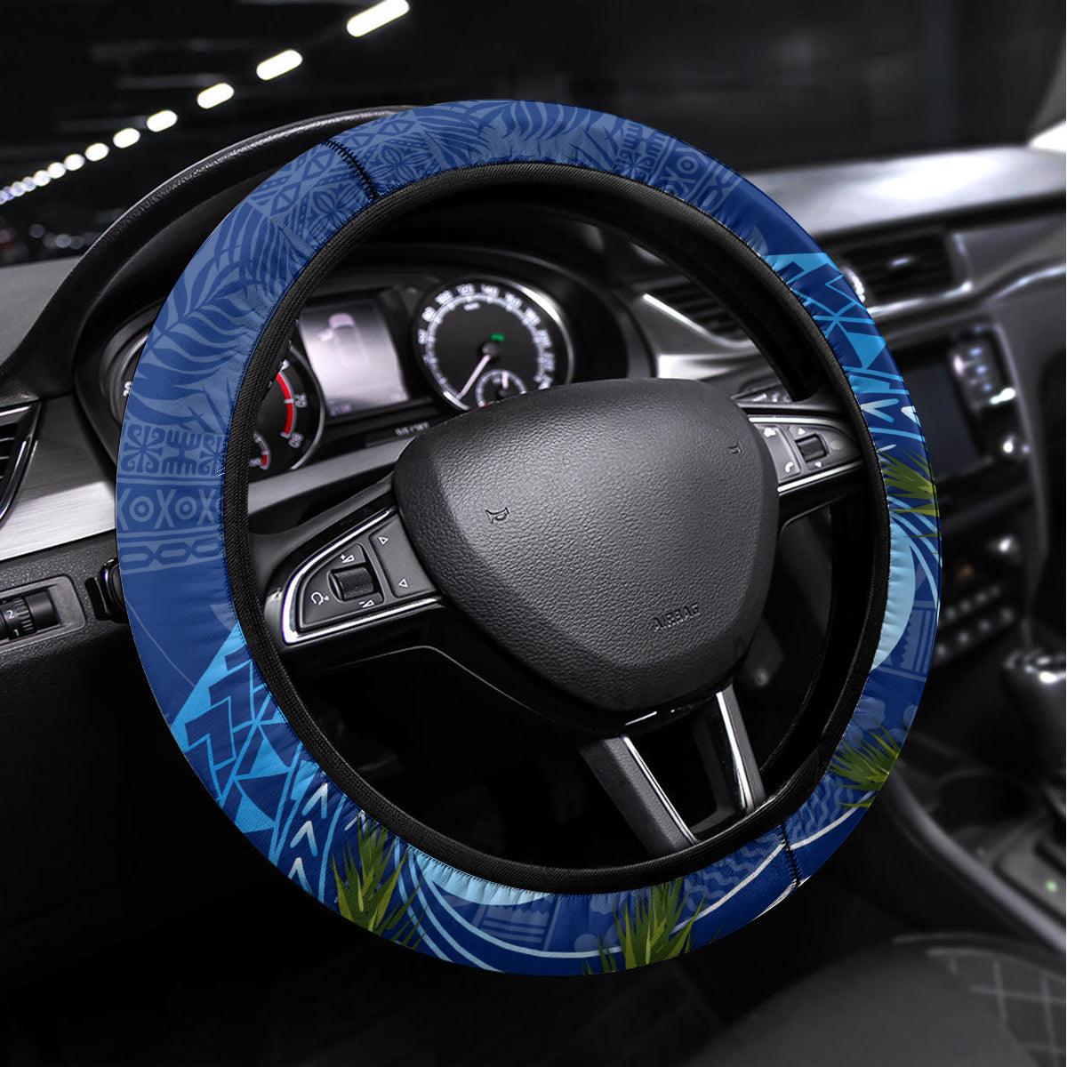 Guam Christmas Steering Wheel Cover Turtle Mix Tapa Felis Pasgua