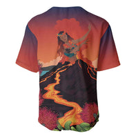 Hawaii Kilauea Volcano Baseball Jersey Pele Goddess LT7 - Polynesian Pride