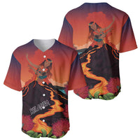 Hawaii Kilauea Volcano Baseball Jersey Pele Goddess LT7 - Polynesian Pride