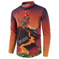 Hawaii Kilauea Volcano Button Sweatshirt Pele Goddess